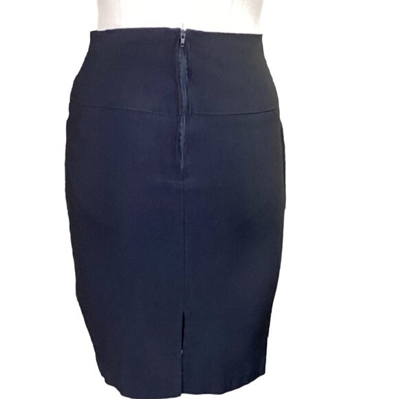 Stretch Ruched Pencil Skirt Sz 5 Black by Sensational Collection #143H - Picture 4 of 7